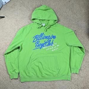 Billionaire Boys Club Hoodie Green Mens Size XXXL Wealth Is of the Heart & Mind